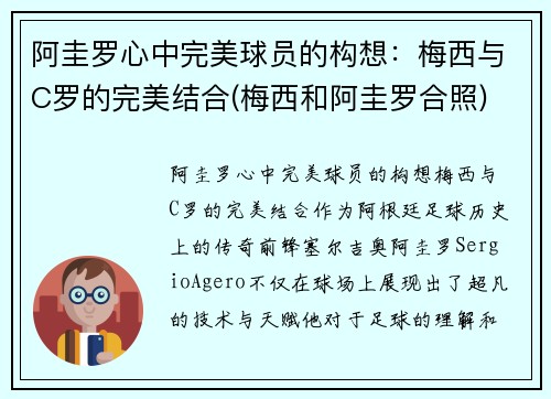 阿圭罗心中完美球员的构想：梅西与C罗的完美结合(梅西和阿圭罗合照)